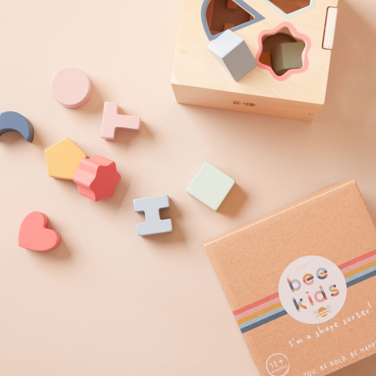 Just Bee Kids Wooden Shape Sorter Children’s Toy